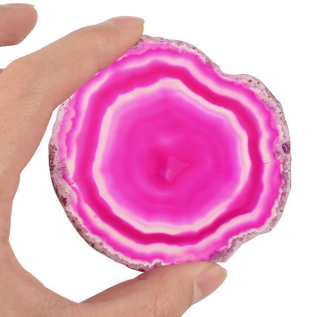 Natural Agate Crystal Slice Coasters