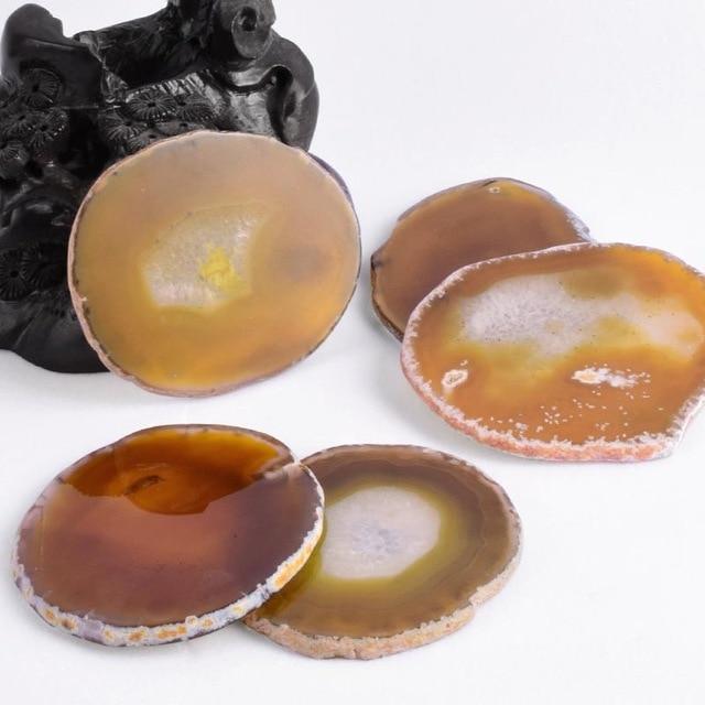 Natural Agate Crystal Slice Coasters