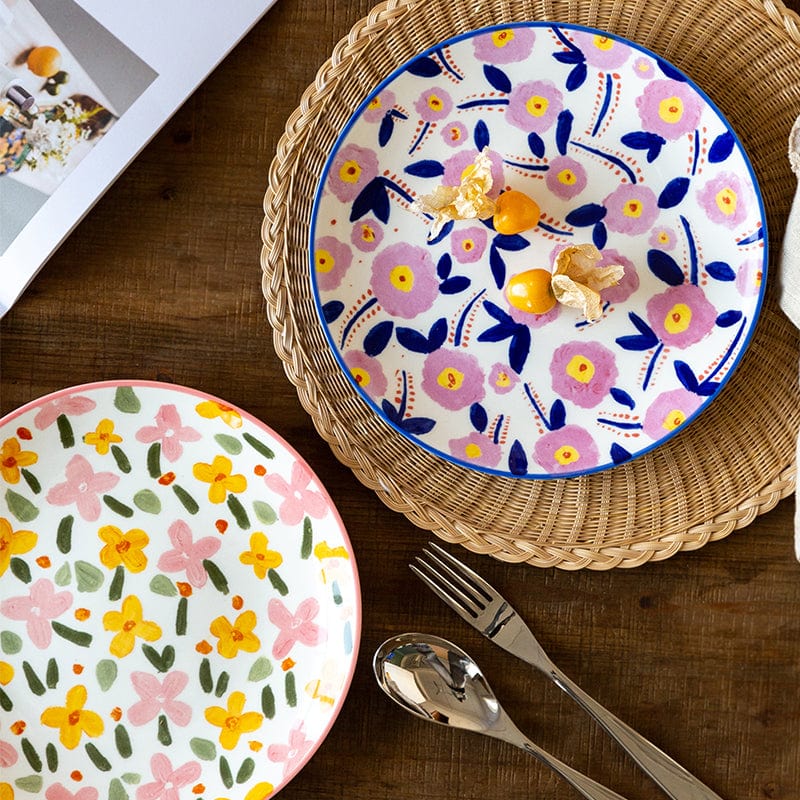 Colorful Floral Dinnerware Plates