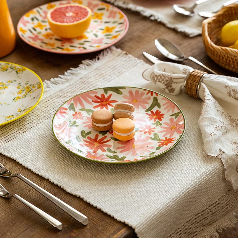 Colorful Floral Dinnerware Plates