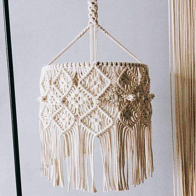 Bohemian Hand-Woven Chandelier Lampshade