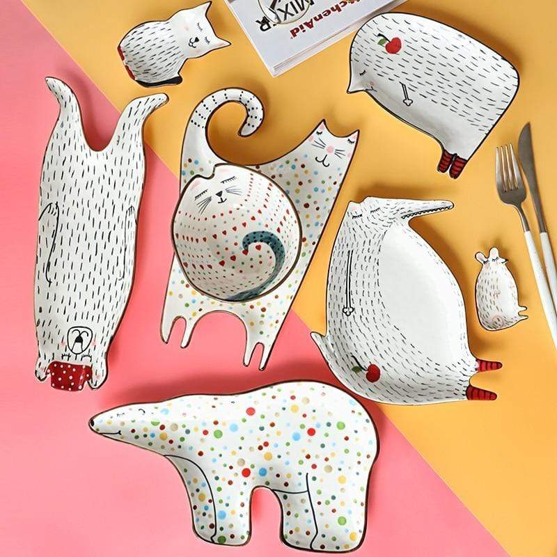 Cute Cartoon Animals Tableware
