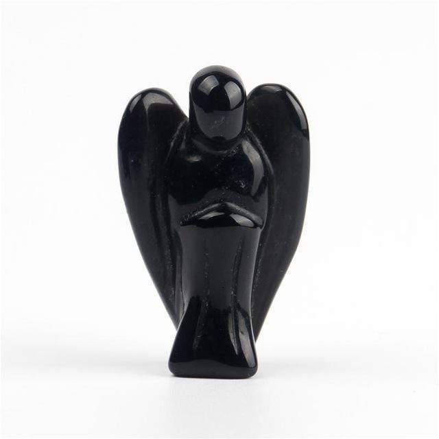 Natural Crystal Guardian Angel Carving