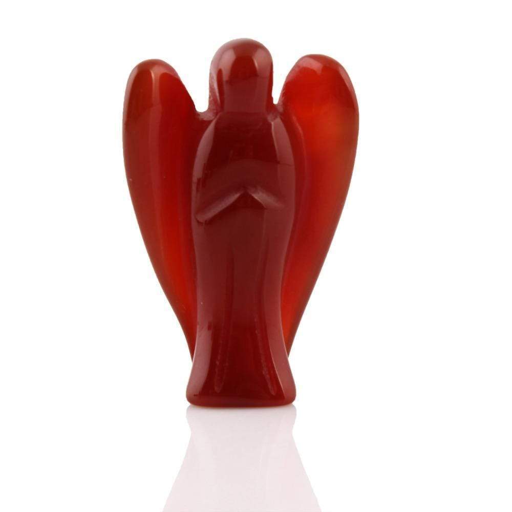 Natural Crystal Guardian Angel Carving