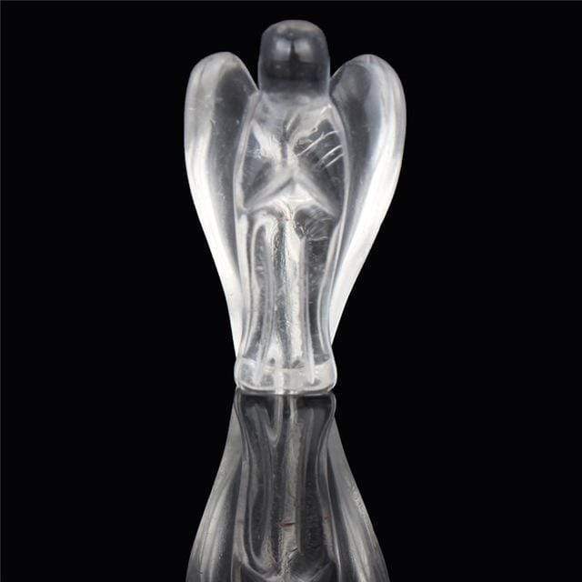 Natural Crystal Guardian Angel Carving