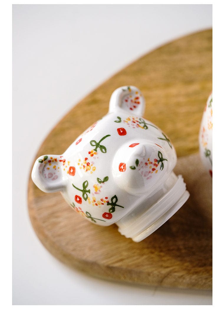 Floral Bear Honey Jar