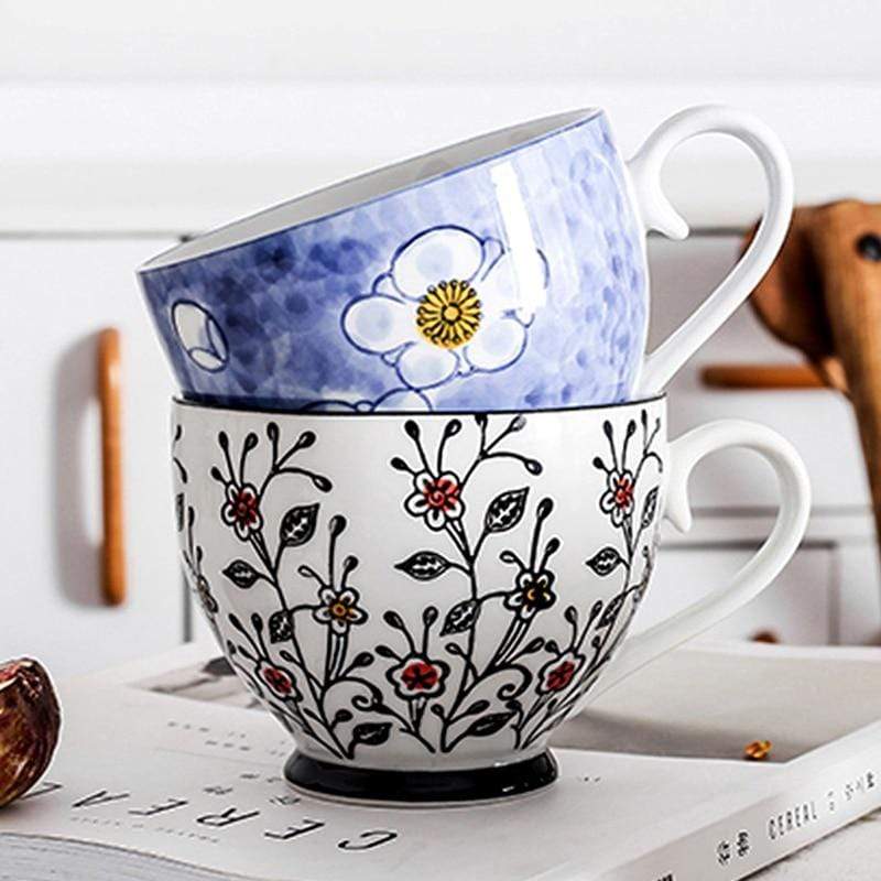 Floral Pattern Large Mugs
