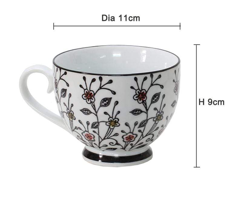 Floral Pattern Large Mugs