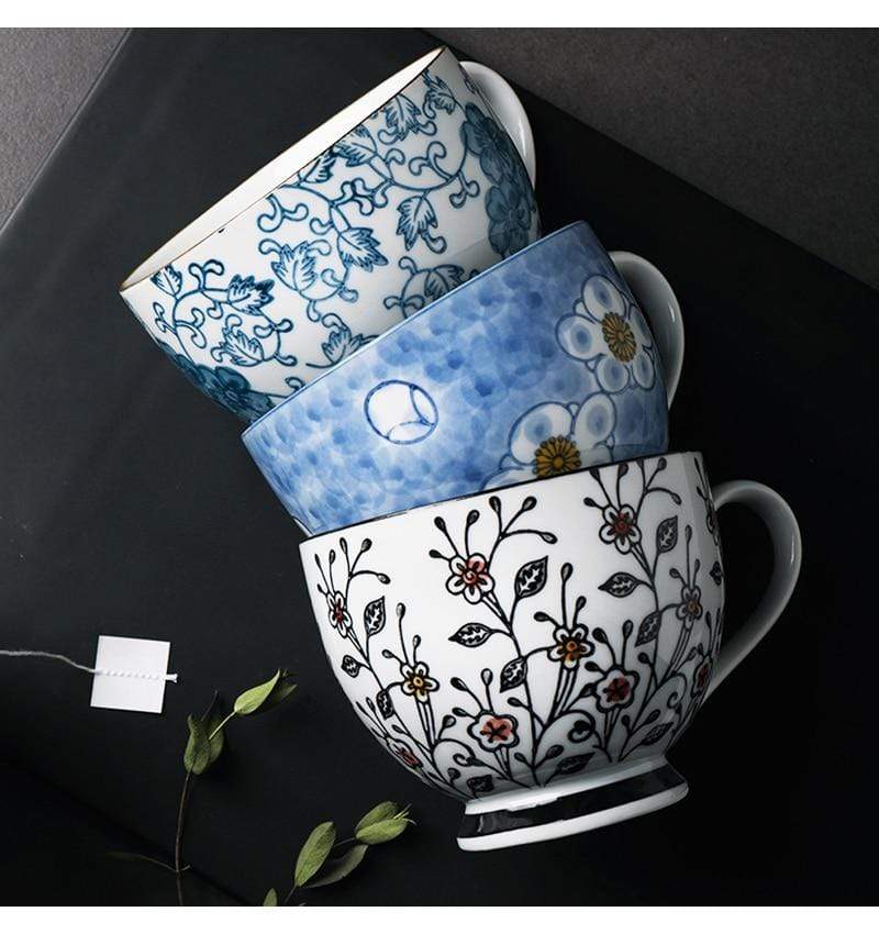Floral Pattern Large Mugs