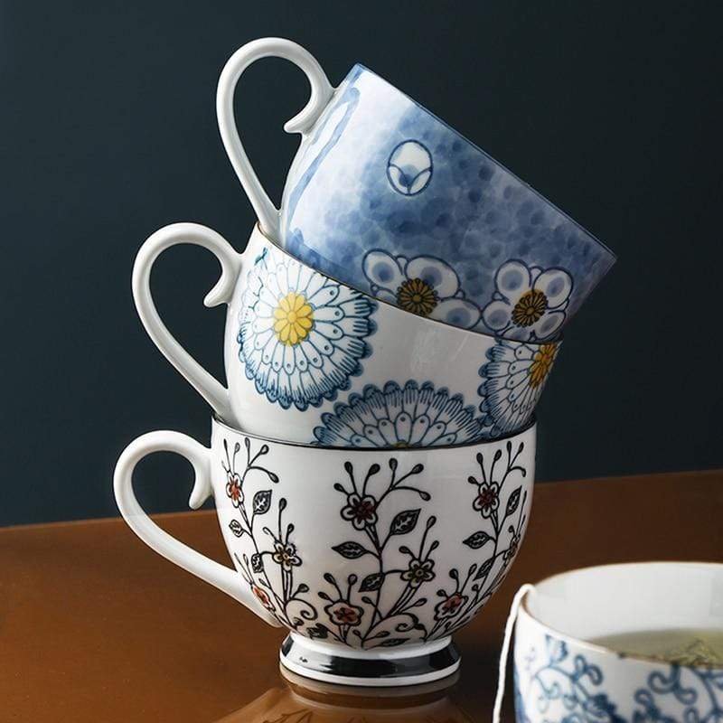 Floral Pattern Large Mugs