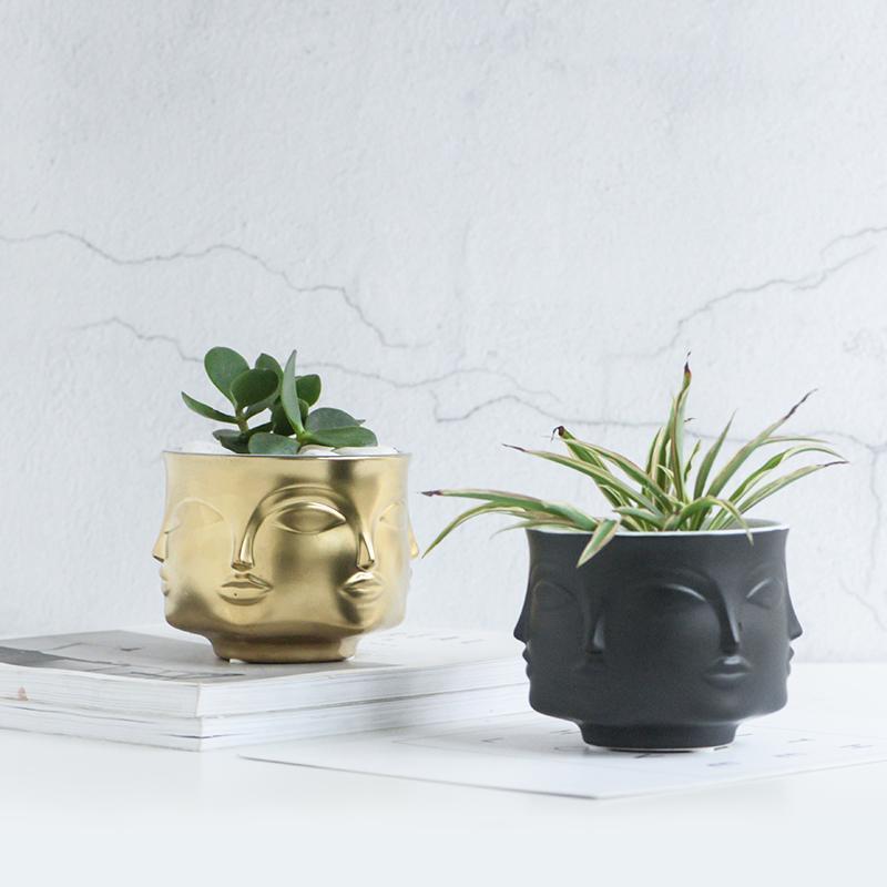 Buddha Head Plant Pot