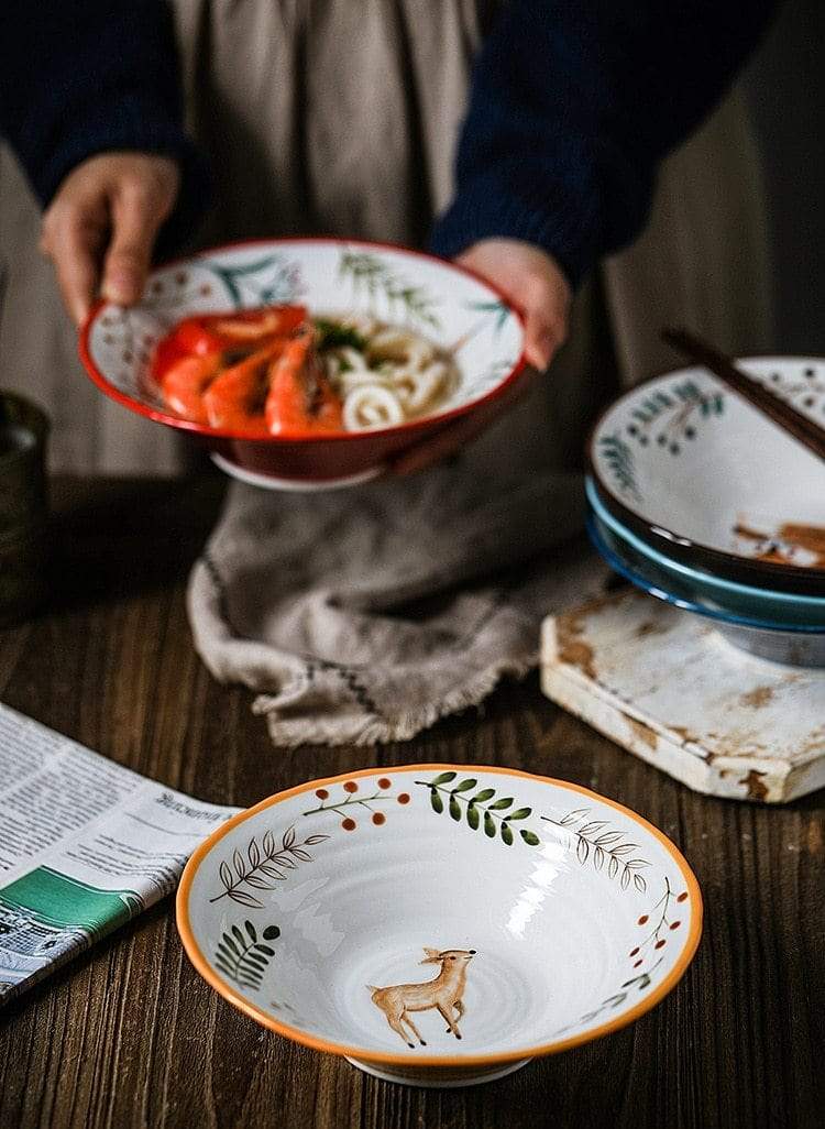 Forest Animals Ceramic Bowls