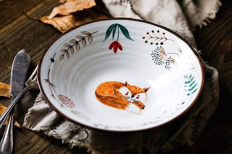 Forest Animals Ceramic Bowls