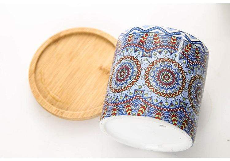 Geometric Mandala Flower Pot