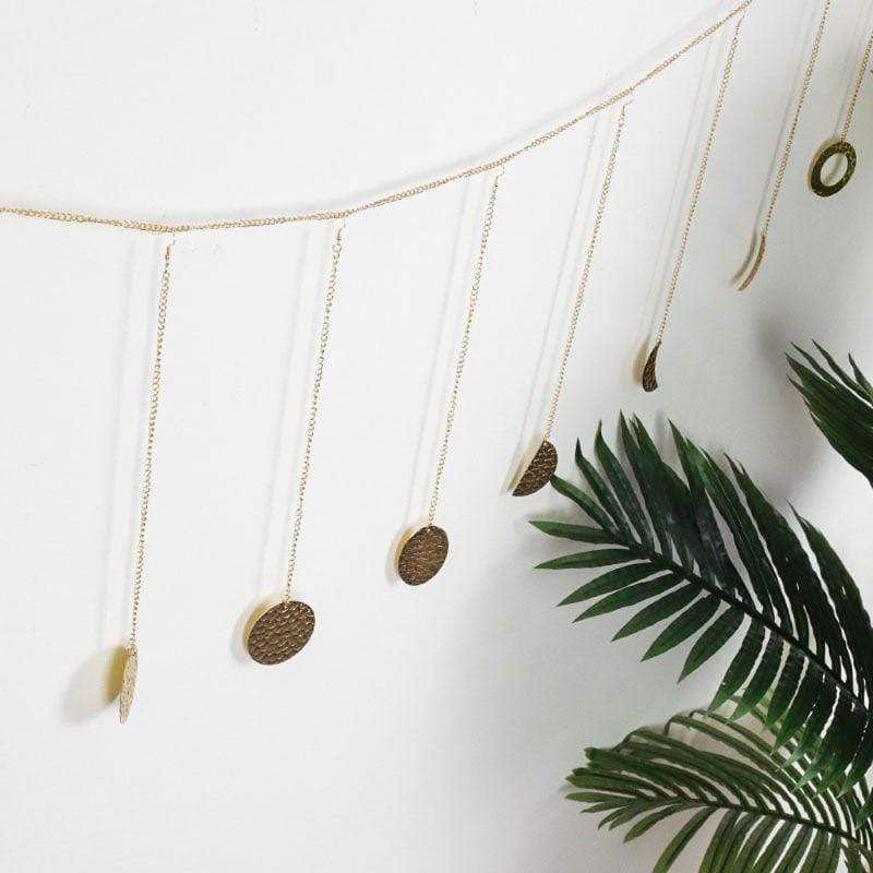 Hammered Metal Moon Phases Banner