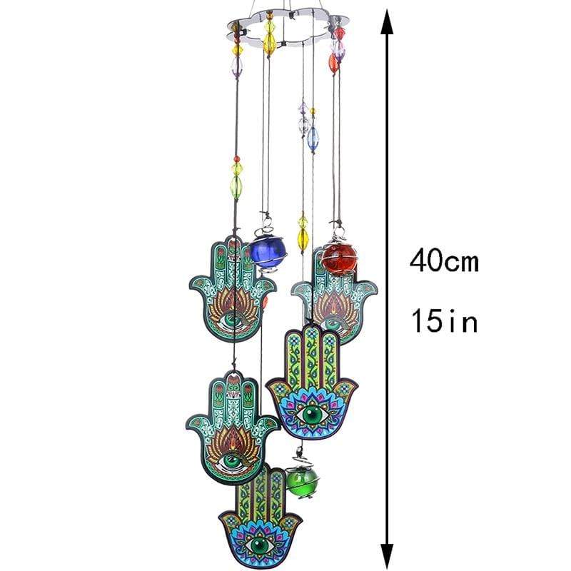 Hamsa Hand Suncatcher Wind Chime