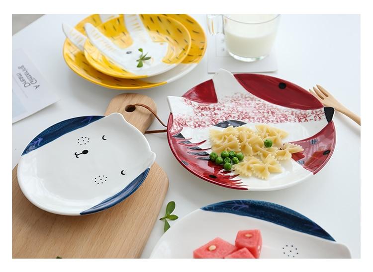 Hand Painted Animal Ceramic Plates