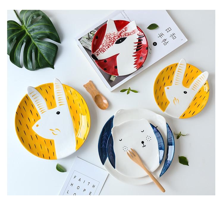 Hand Painted Animal Ceramic Plates