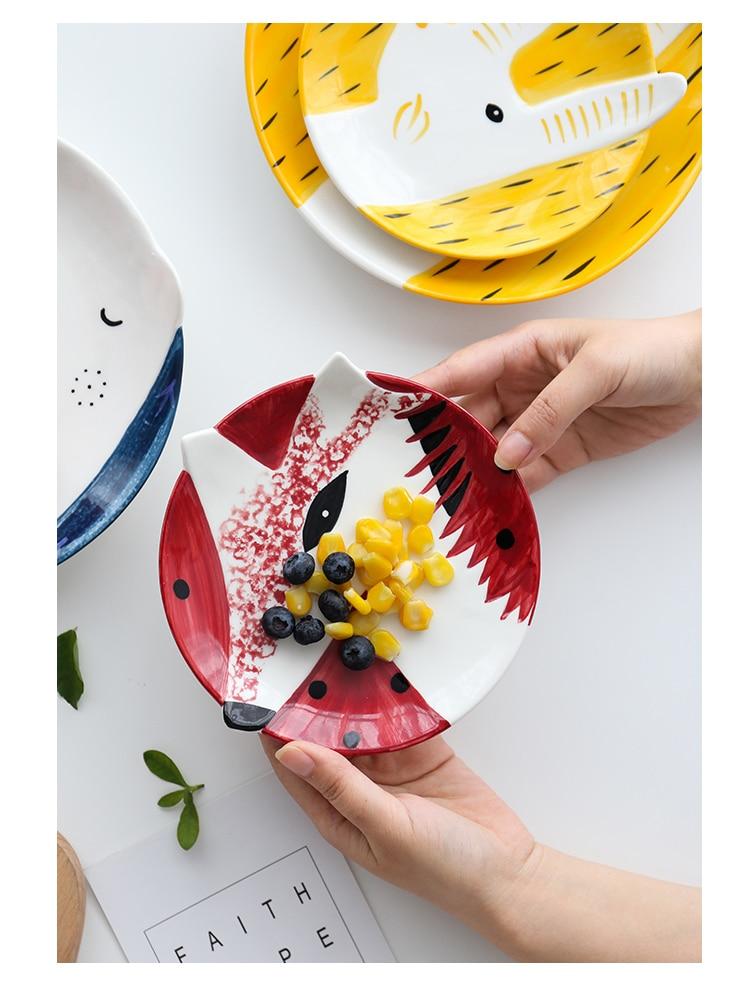 Hand Painted Animal Ceramic Plates