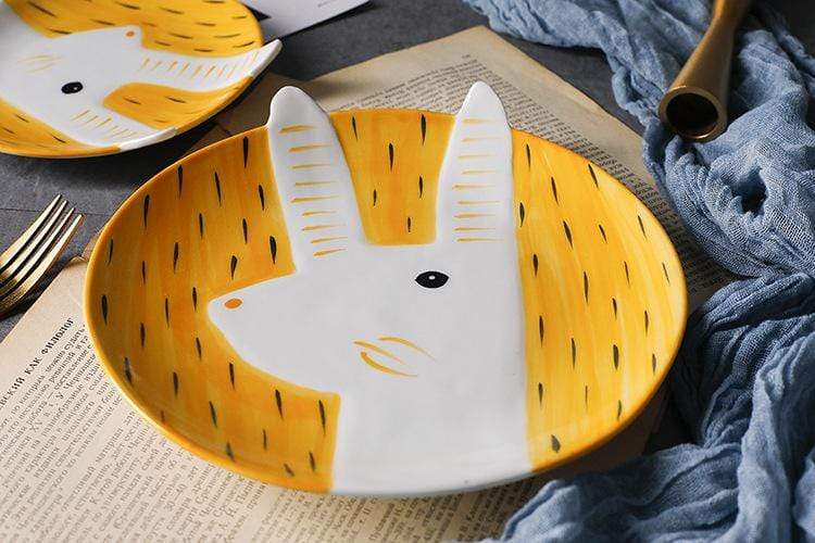 Hand Painted Animal Ceramic Plates