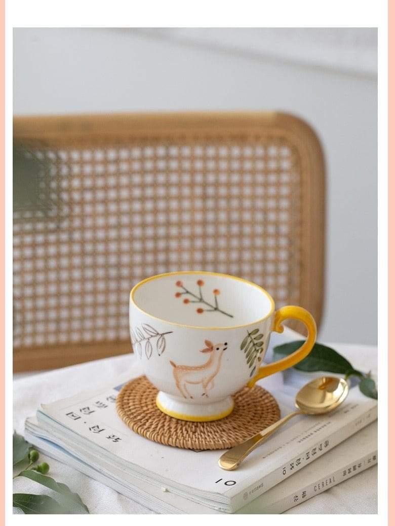 Hand-Painted Animals Mugs