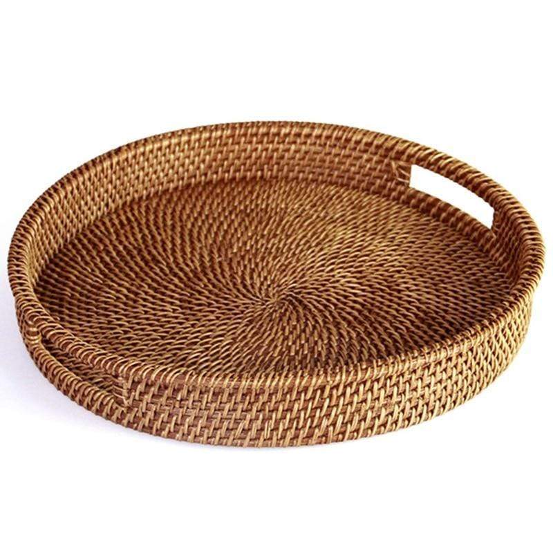 Hand-Woven Rattan Tray