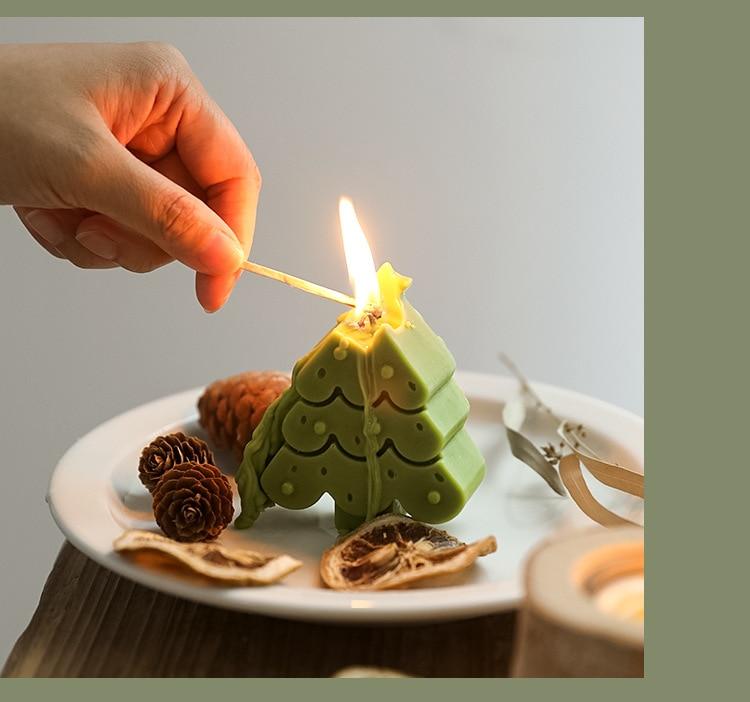 Handmade Christmas Tree Candle