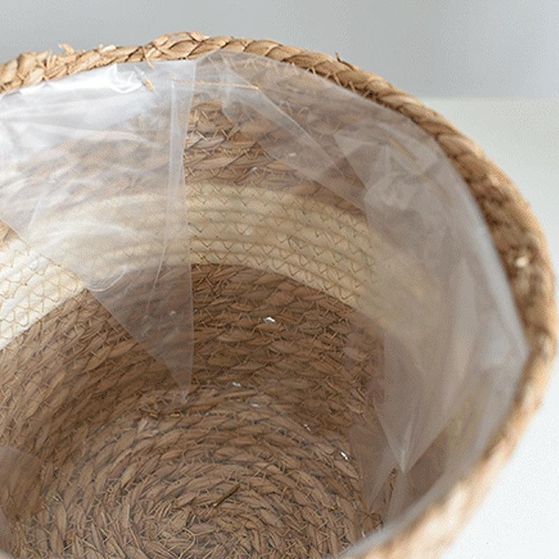 Handmade Straw Planter Pot