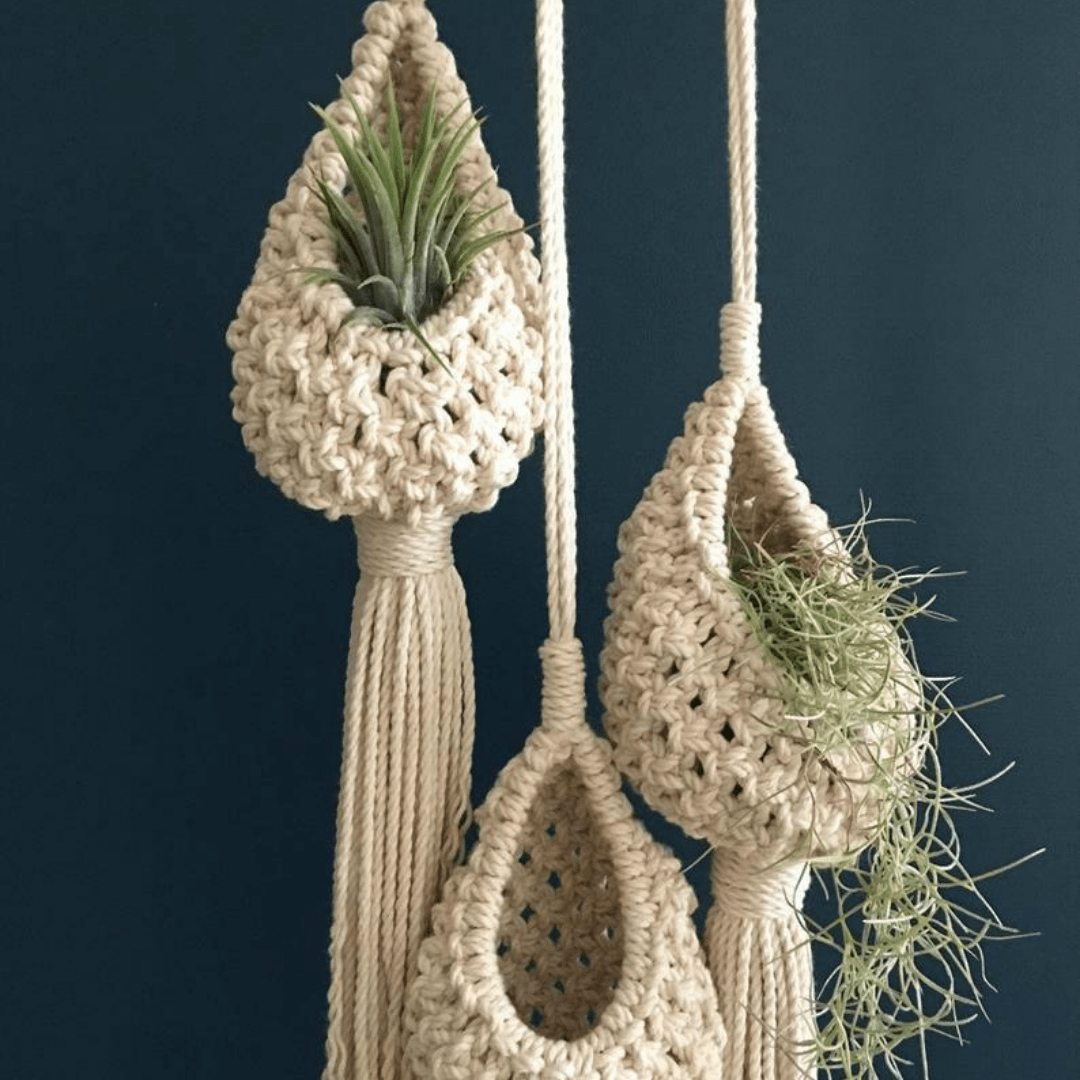 Handmade Woven Hanging Flower Basket