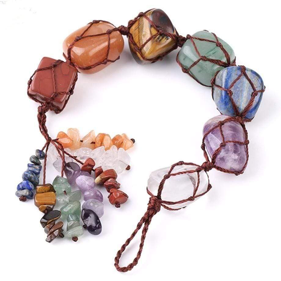Hanging 7 Chakra Gemstones- Large Size