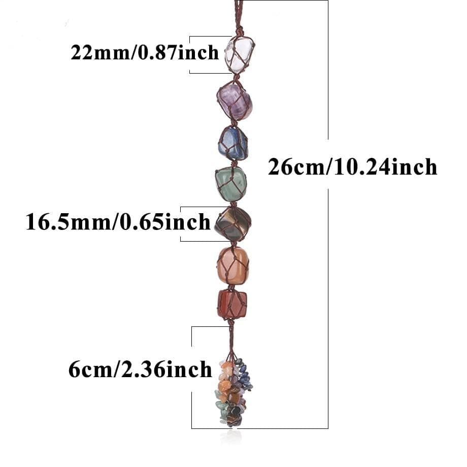 Hanging 7 Chakra Gemstones- Large Size