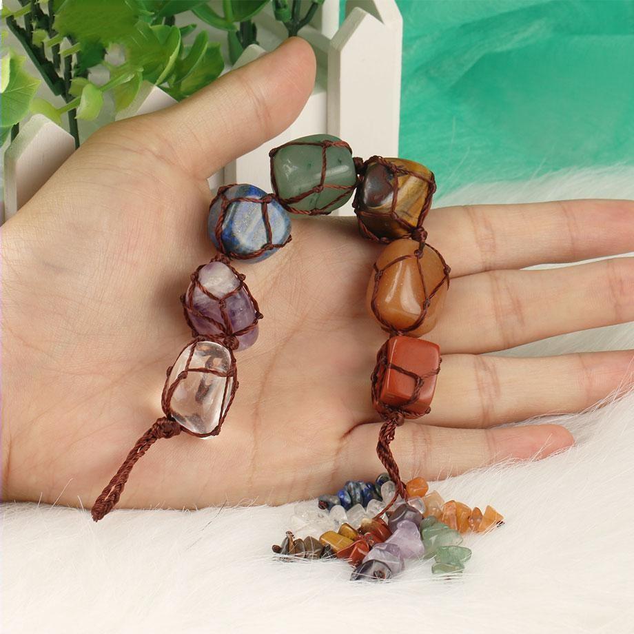 Hanging 7 Chakra Gemstones- Large Size