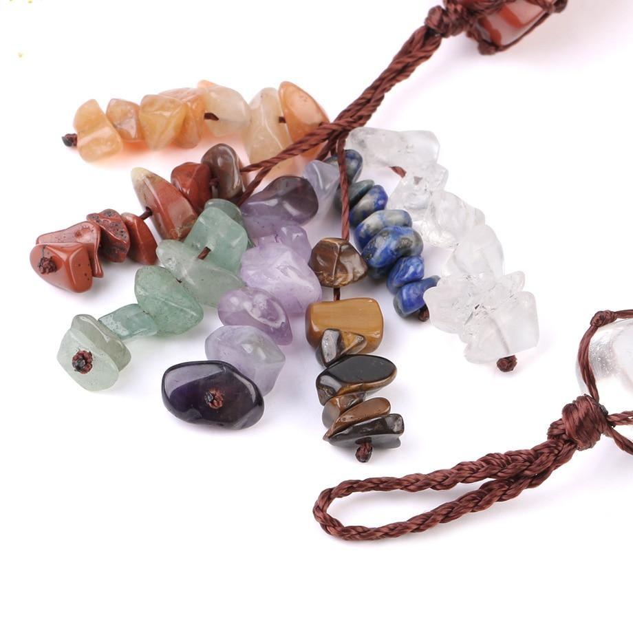 Hanging 7 Chakra Gemstones- Large Size