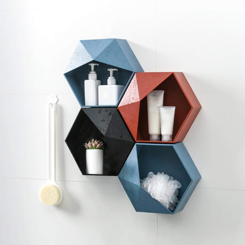 Colorful Geometric Floating Shelf