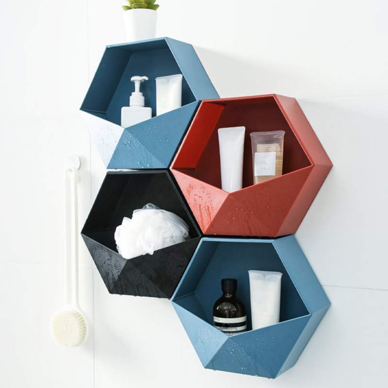 Colorful Geometric Floating Shelf