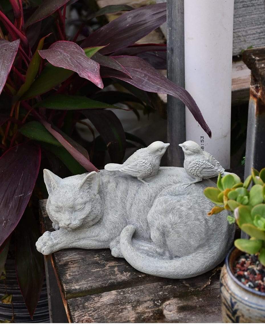Lazy Cat Garden Decor