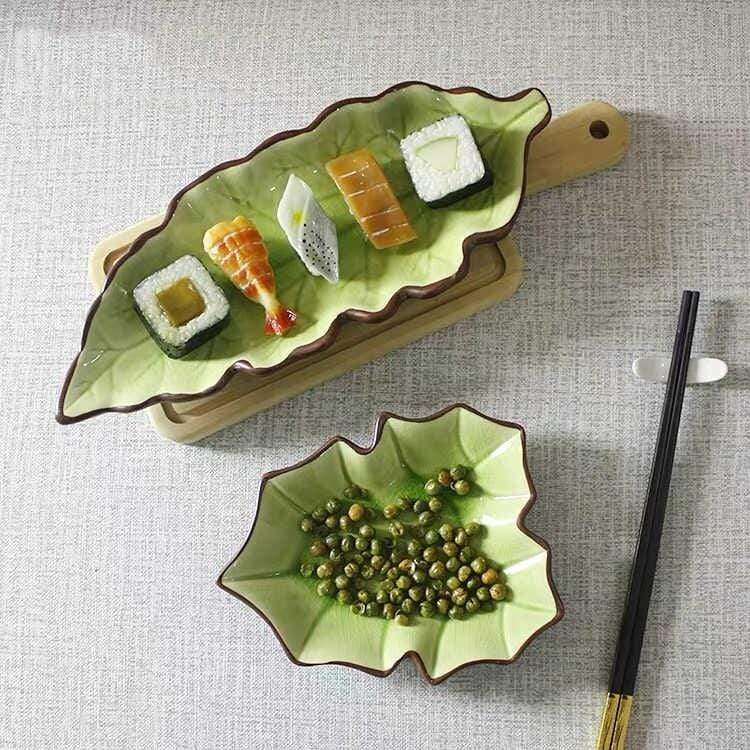 Leaf Shaped Ceramic Plates