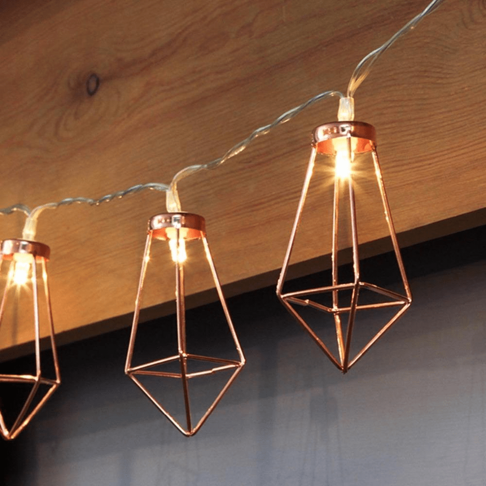 Geometric Copper Fairy Lights