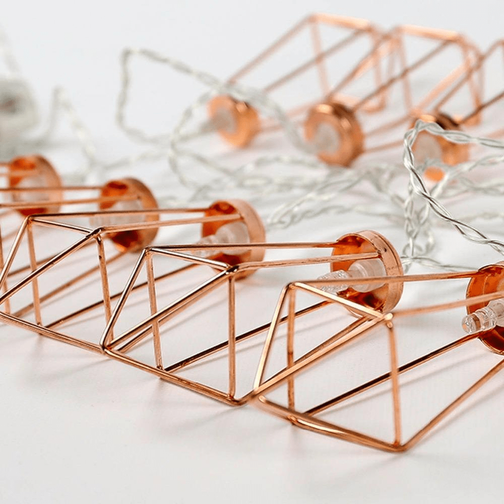 Geometric Copper Fairy Lights