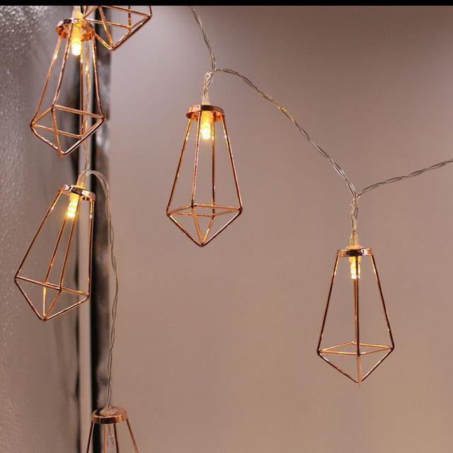 Geometric Copper Fairy Lights