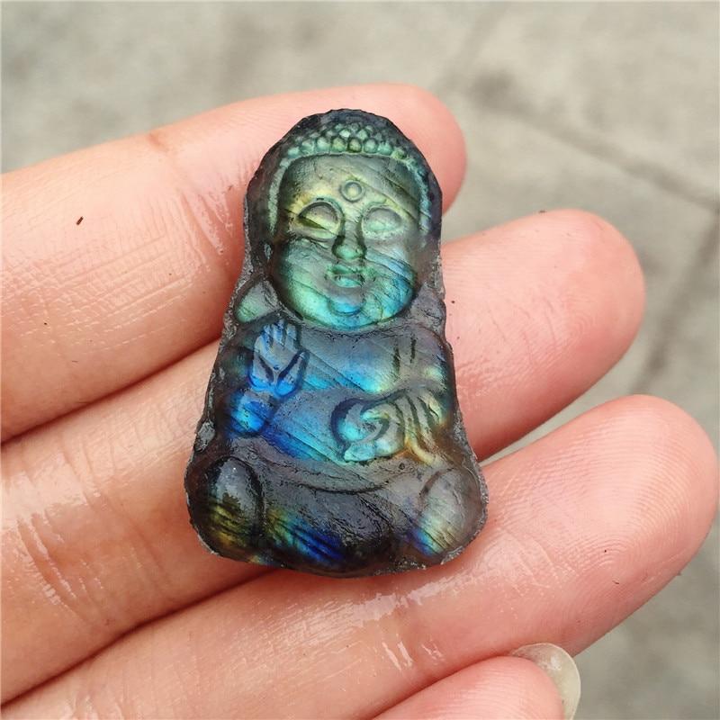Labradorite Buddha Carving