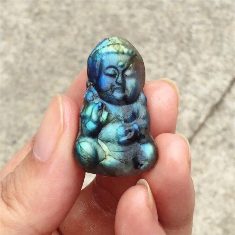 Labradorite Buddha Carving