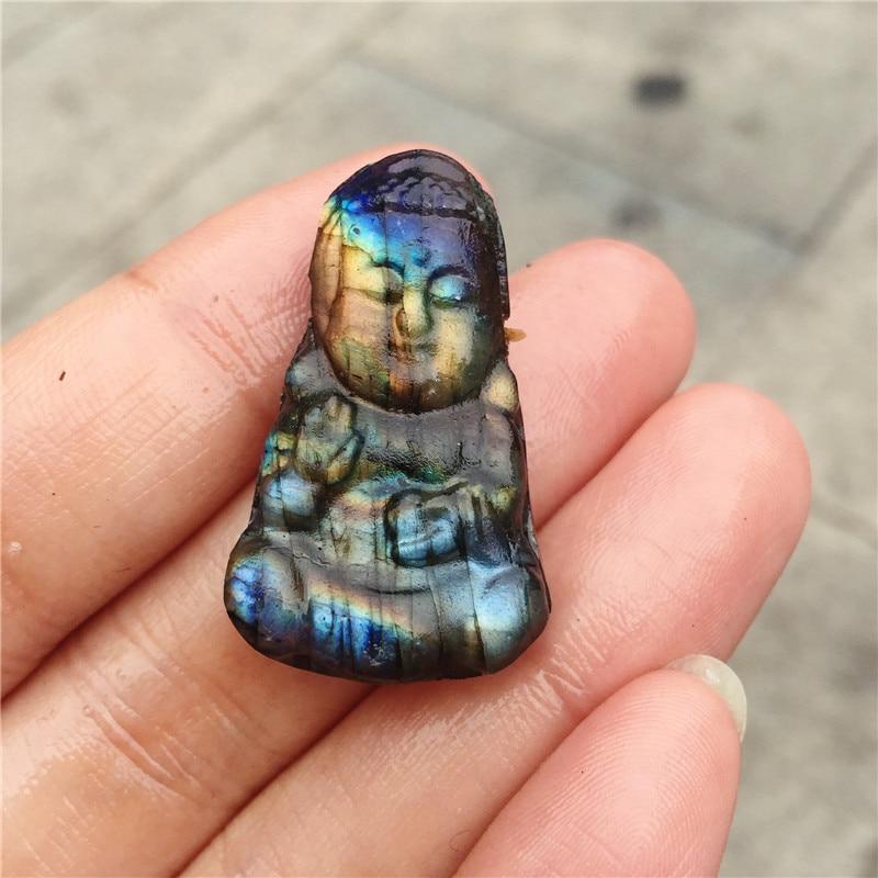 Labradorite Buddha Carving