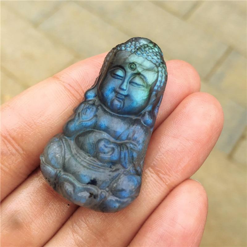 Labradorite Buddha Carving