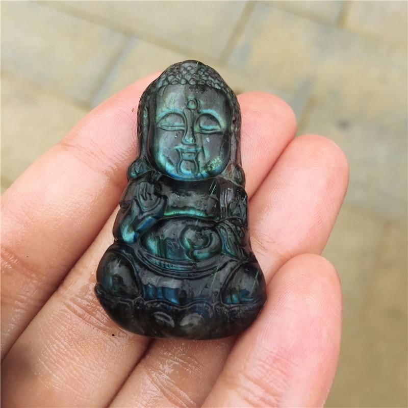 Labradorite Buddha Carving