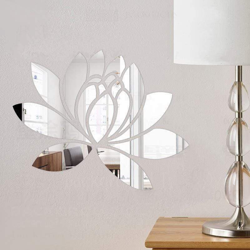 Lotus Mirror Wall Decal