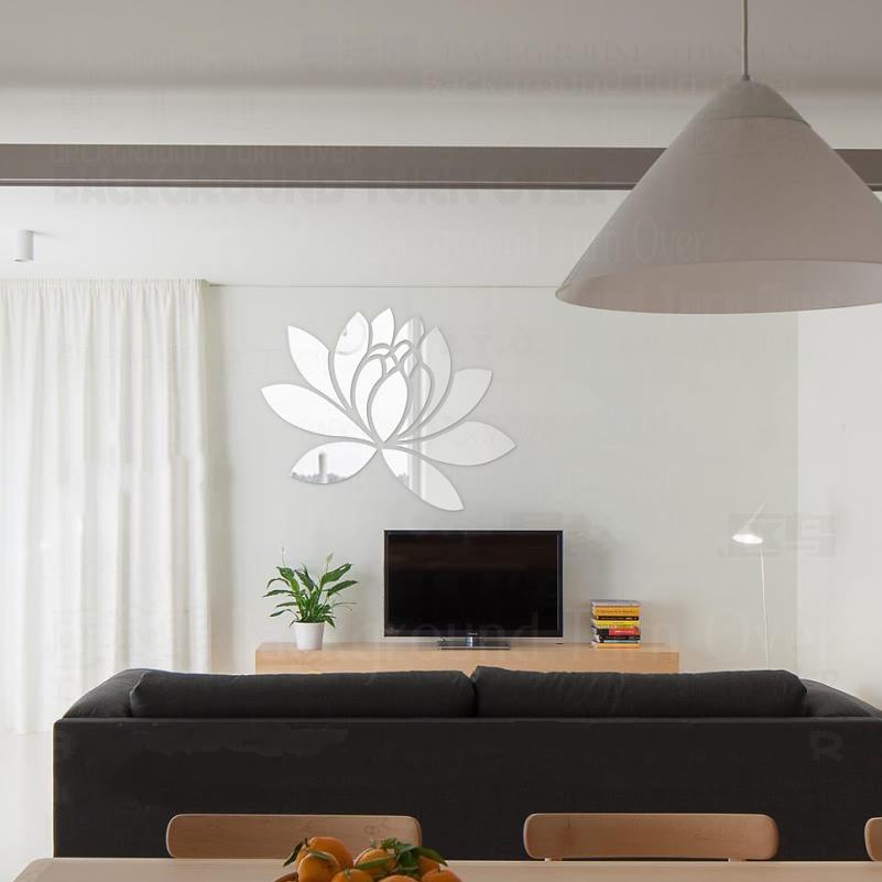 Lotus Mirror Wall Decal