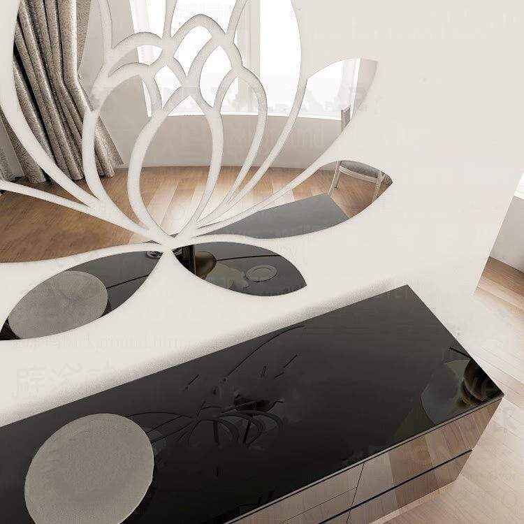 Lotus Mirror Wall Decal
