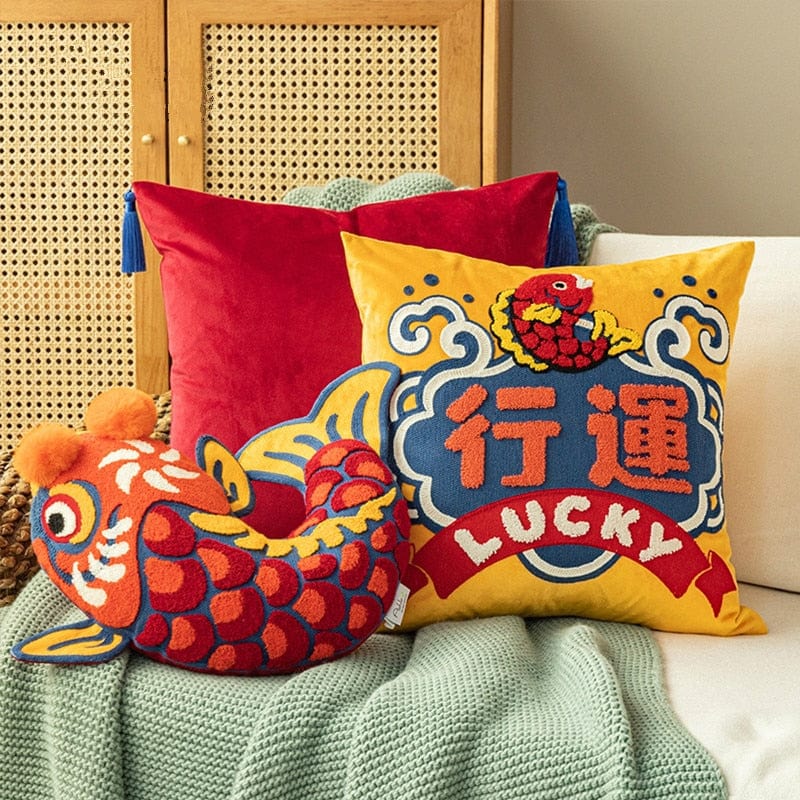 Lucky Fish Cushion Cover Set