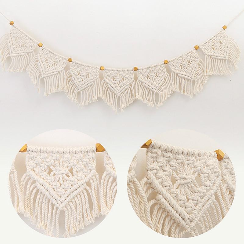 Macrame Fringed Woven Wall Hanging